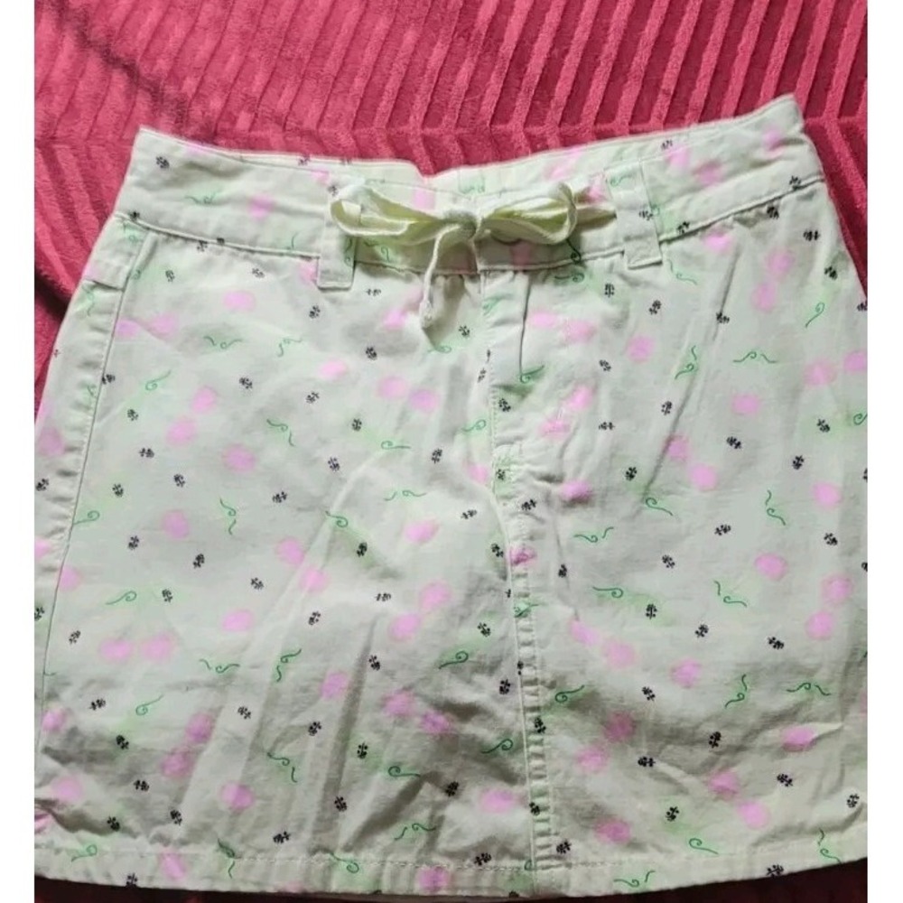 Gently Used Girls J Khaki Size 8 Green Print Skort